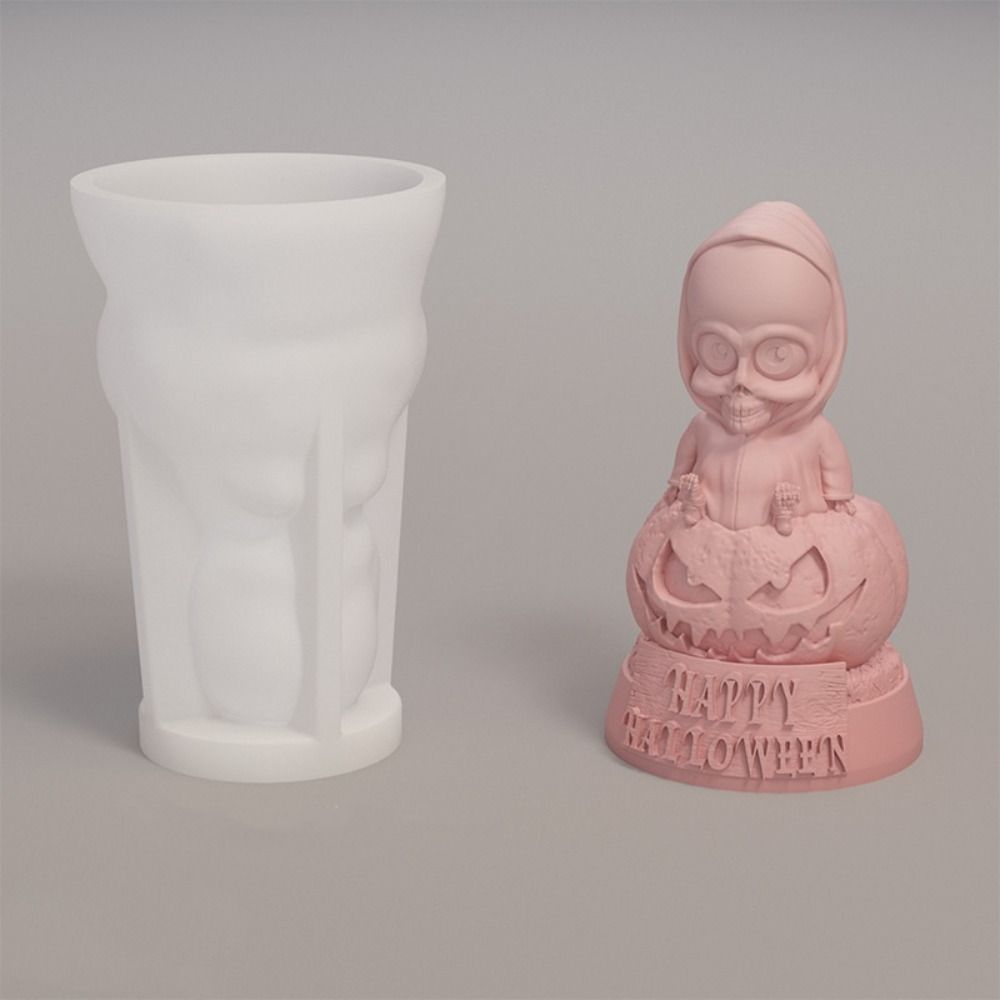 Steric Ghost Candle Mold Silica Gel Halloween DIY Mold Aromatic Candle Candle Mold  Halloween Party