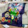 3D Cartoon Keroro Blanket Cute Frog Blanket Soft Lightweight Flannel Blanket for Living Room Bedroom Sofa Travel Camping Blanket