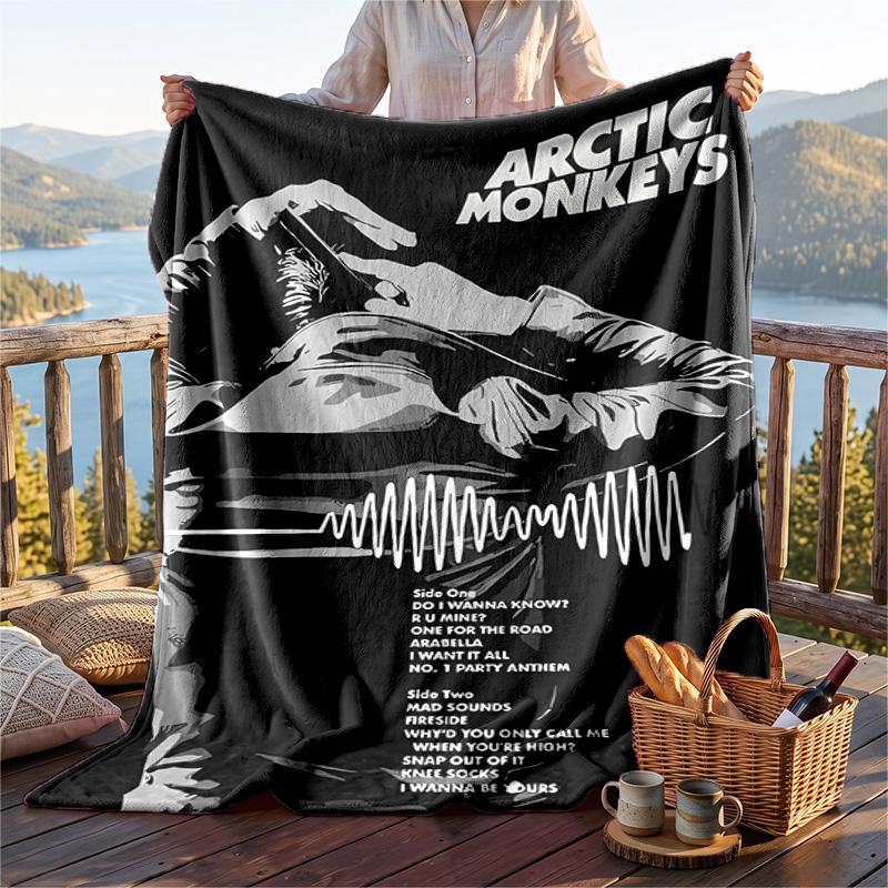Warm Flannel Throw Blanket,Arctic Monkeys Lightweight Cozy Blanket For Bed Sofa And Daily Use