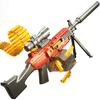 M249 Ручной игрушечный самоинтегрируемый пистолет с мягкими пулями, двухрежимный ручной автоматический электрический запуск с цепочкой пуль и метанием гильз
