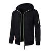 Autumn New Men's Casual Textured Hooded Zipper Sweatshirt Jacket Sportswear Male Fashion Outerwear