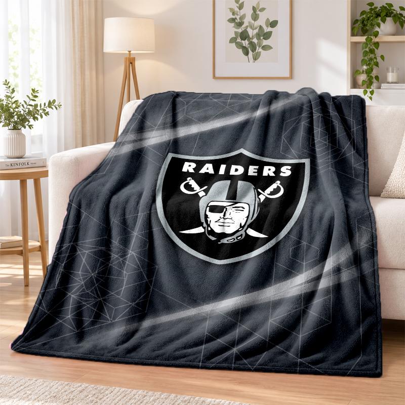 Las Vegas Raiders Printed Flannel Blanket Warm Comfort Bed Throw For Indoor Home Decoration