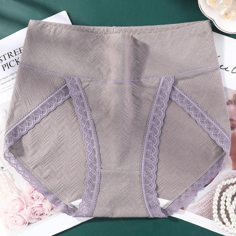 Женские трусики-треугольники больших размеров для мам среднего возраста из хлопка с высокой талией