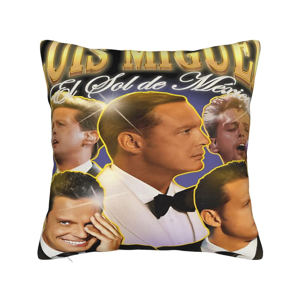 Singer L-Luis M-Miguel Pillow Cover Retro Trendy Pillow Case For Sofa Couch Bed Living Room Soft Pillowcases Birthday Present