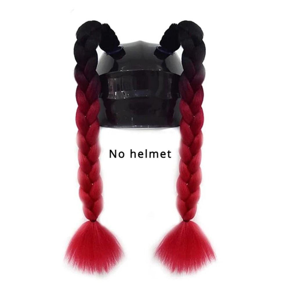 С присоской для мотоциклетного шлема косы Colorul Twist Dual Pigtail для мотоциклетных шлемов