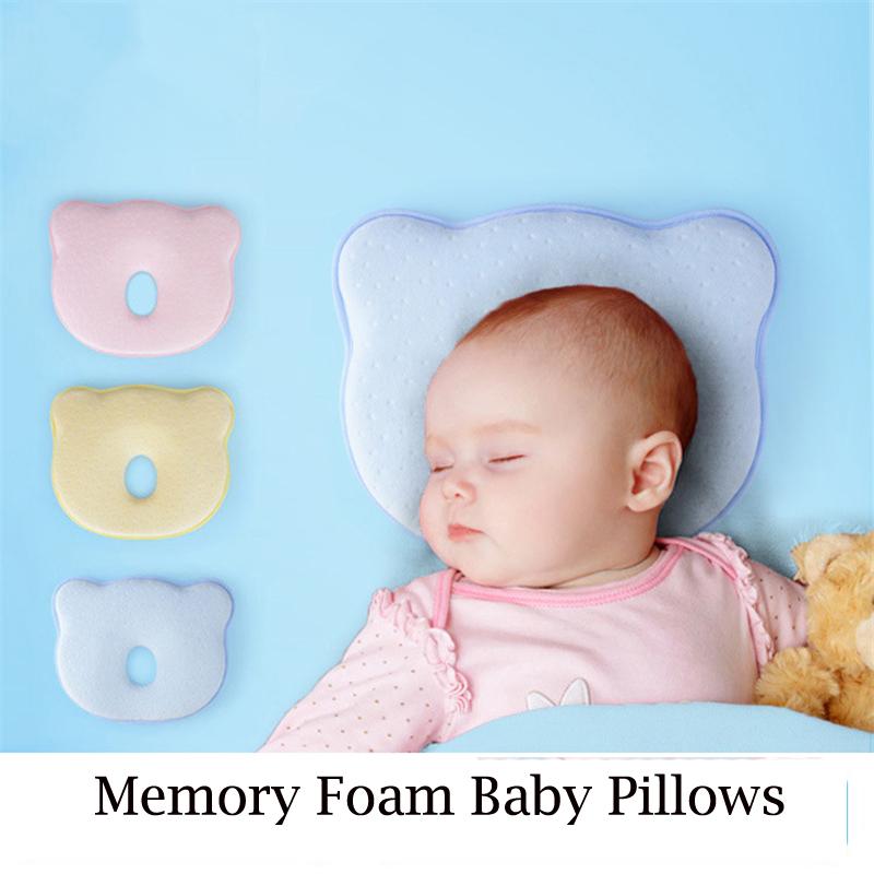 Newborn Baby Nursing Pillow Infant Memory Foam Velvet Anti-eccentric Head Shaping Pillow Baby Bear Baby Pillow