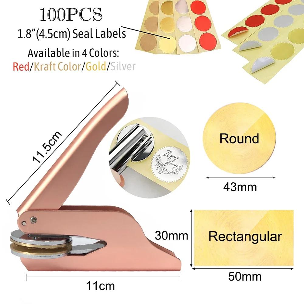 Embosser Stamp LOGO Customized Wedding Library Book Private Seals Customization Envelope Party Invitation Embossing Stamps DIY