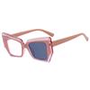 Fashionable Polygonal Luxury Design Women Eyeglass Frame Anti Blue Light Photochromic Reading Glasses Hyperopia Degrees +1 To +6
