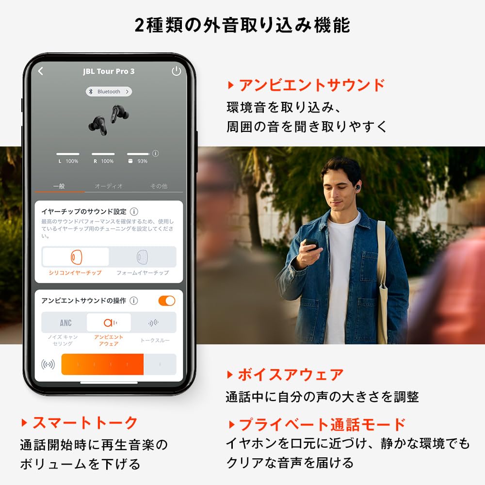JBL Tour Pro 3 Беспроводные Наушники Bluetooth Гибридное Шумоподавление Hi-Res LDAC Двойные Динамики Мультипоинт Пыле- Водонепроницаемые Беспроводная Зарядка Умные