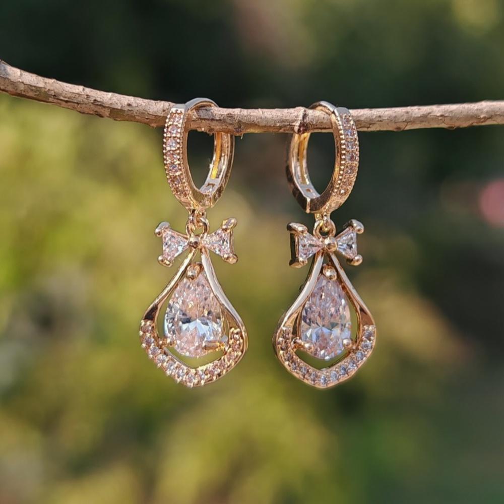 Модные серьги-бабочки с подвесками для женщин, серьги с кубическим цирконием, ювелирные изделия, аксессуары для вечеринок