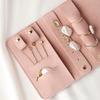Foldable Jewelry Organizer Roll Lightweight Jewellery Roll Packing Pouches for Necklaces  Women