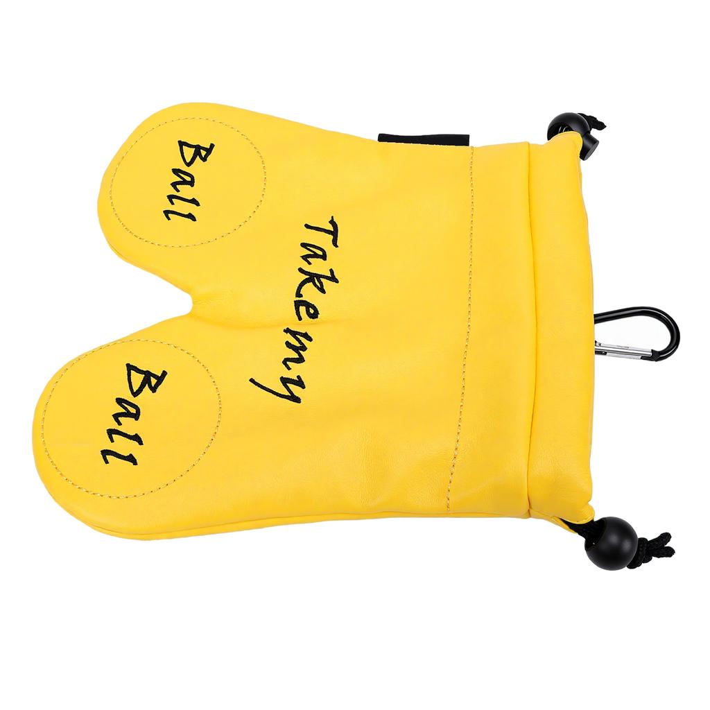 Club Ball Storage Pouch Pants Shaped Design Bag Water Proof PU Leather Hold Multiple Balls Adjustable Drawstring
