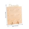9 Capacity Wooden Doughnut Rack Wall Mounted Decoration Doughnut Rack  Family Celebration
