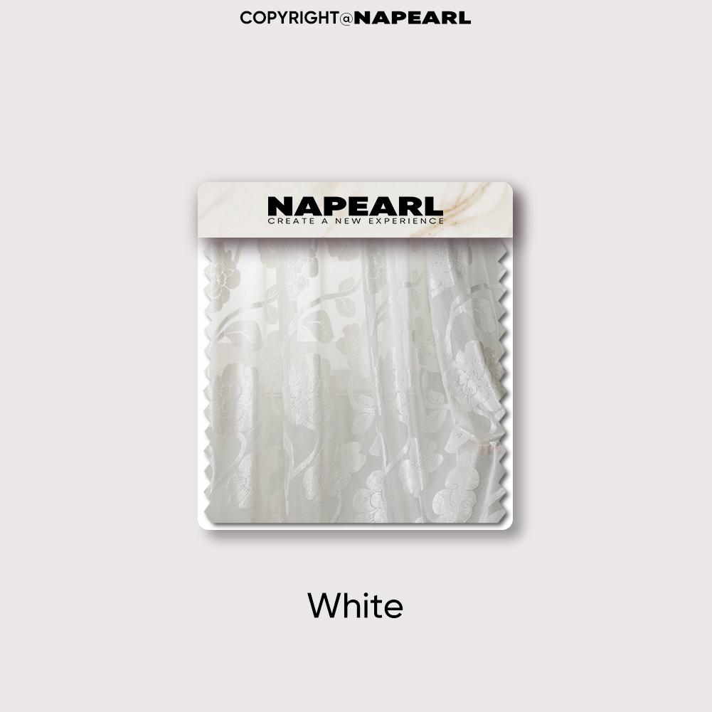 1 шт. NAPEARL элегантный цветочный узор жаккардовые тюлевые занавески для окон, прозрачные занавески для гостиной, спальни, домашний декор