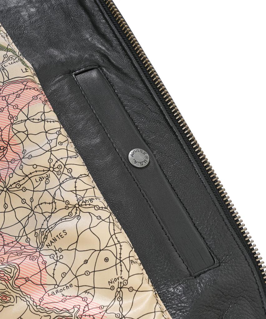 Avirex G-1 Antique Ship Leather Top Gun Blood Chit / 7834950014 Black