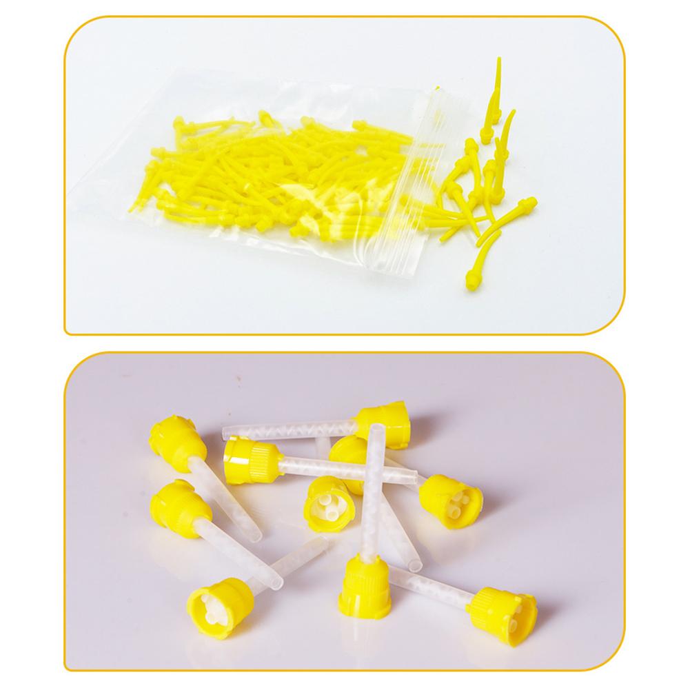 50 шт. одноразовая силиконовая резина стоматологическая транспортная смесительная головка слепочные материалы смесительная трубка стоматологические материалы