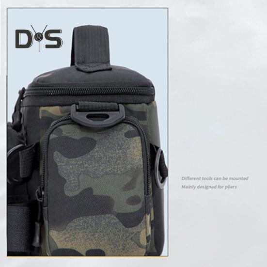 Большая вместительная сумка для рыболовных снастей из водонепроницаемой ткани Оксфорд с несколькими карманами, портативный органайзер для рыболовных принадлежностей, поясная сумка через плечо