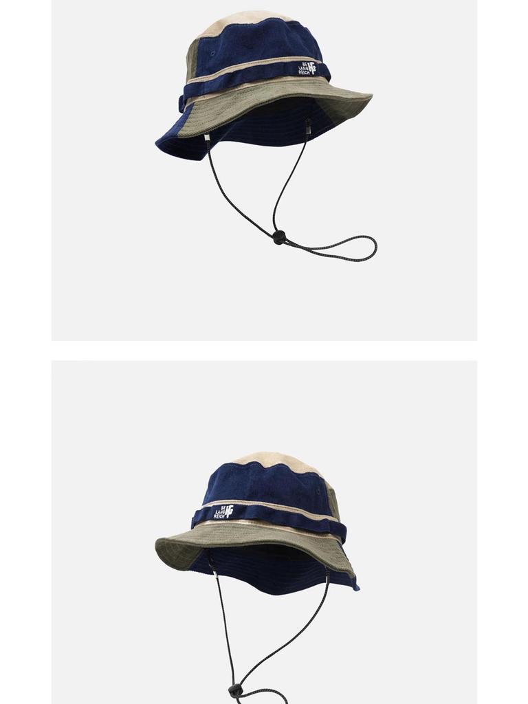 Japanese Versatile Patchwork Sun Hat - Men's Outdoor Fisherman Design
