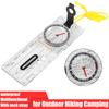 Waterproof for Outdoor Hiking Camping Compass Map Scale Ruler Survival Guiding Tool Multifunctional Folding Drawing Survival
