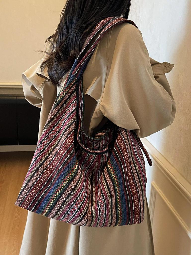 Ретро Этническая Холщовая Сумка Через Плечо Кроссбоди - Рюкзак Большой Вместимости (2025)