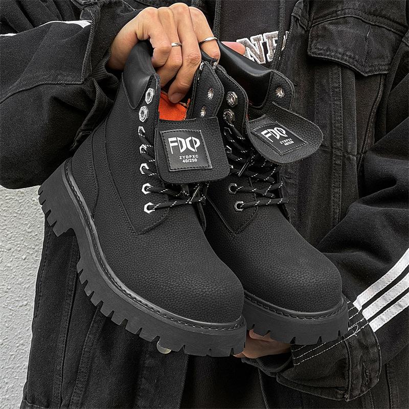 Ботинки Мартина мужские оригинальный дизайн британский стиль толстая подошва увеличивающая рост уличные альпинистские ботинки универсальный тренд 34525-J