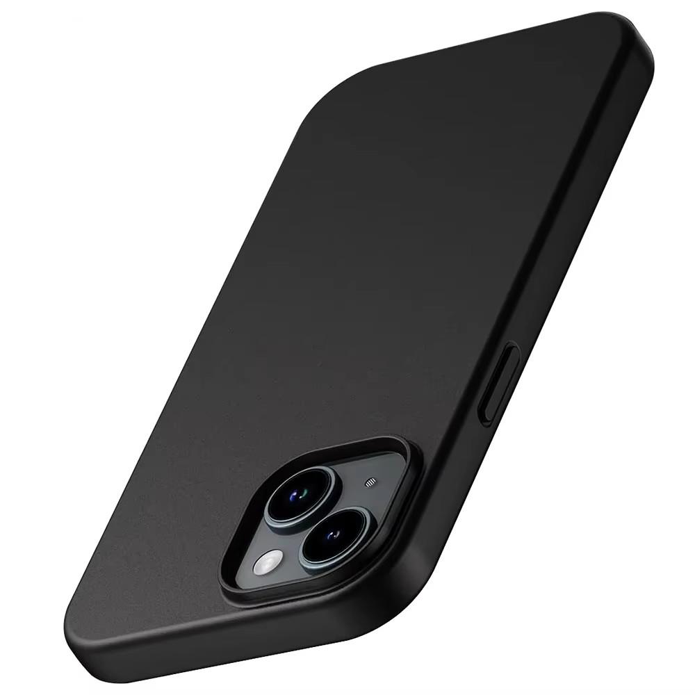 Роскошный матовый силиконовый мягкий чехол для iPhone 16 15 14 Plus Mini 11 Pro XS Max X XR SE 2 3 7 8 Plus Сплошная черная задняя крышка