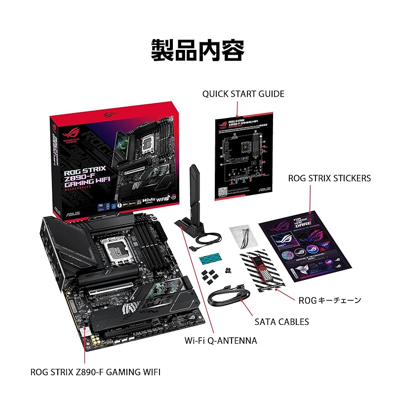 ASUS ROG STRIX Z890-F GAMING WIFI процессоры intel Core Ultra (серия 2) соответствие LGA 1851 Z890 установленная DDR5 E-ATX материнская плата Отечественная