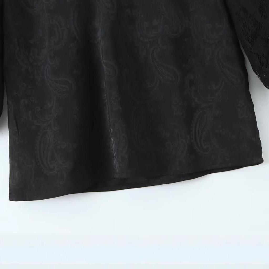 Spring 2025 Women's European & American Styled Square Neck Lace Dress