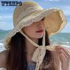 Big Brimmed Straw Hat Sun Protection Sun Shading UV Protection Hat Spring Summer Beach Seaside Lace Fisherman Hat