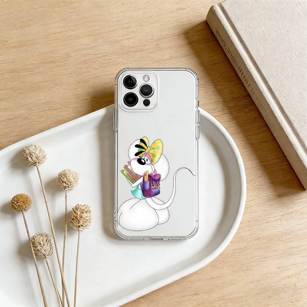 Мультяшный Чехол Diddls Mouses для Телефона iPhone 17 16 15 14 13 12 11 Mini Pro Max Plus Прозрачная Крышка
