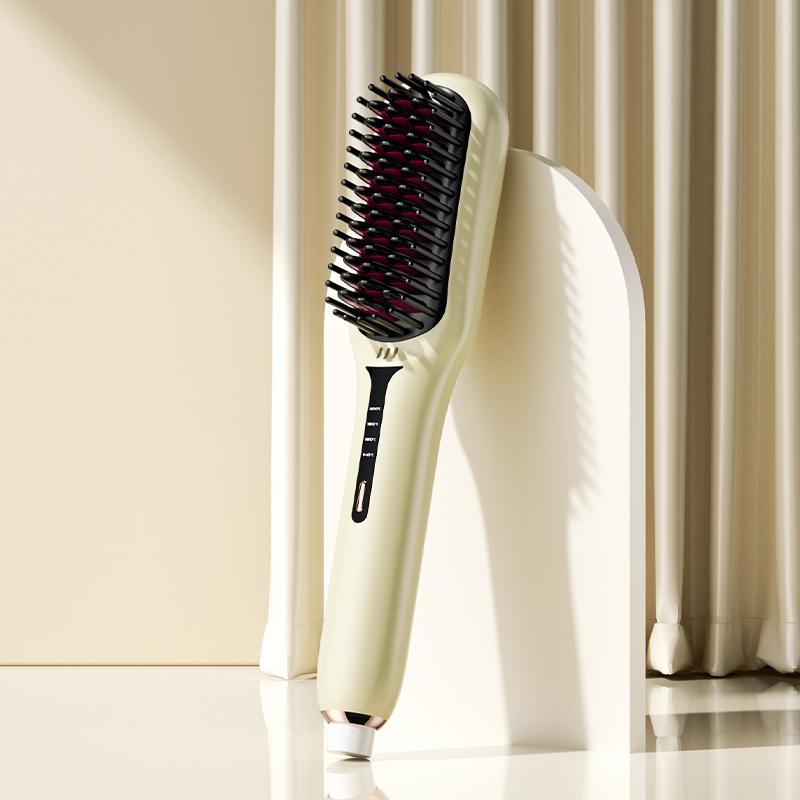 Щетка для выпрямления волос Отрицательный ион 2 в 1 Выпрямитель для волос Нагревающая расческа Многофункциональная плойка Плойка Инструмент для укладки