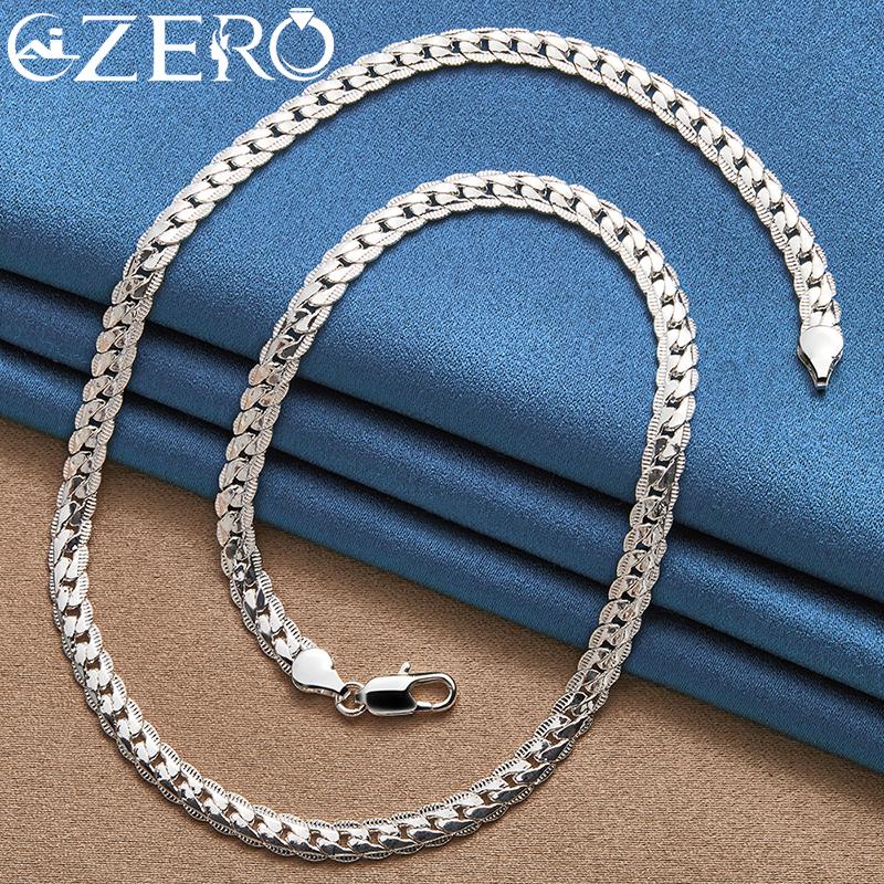 Special Offer 925 Sterling Silver 16/18/20/22/24 Inches Classic 6mm Chain Necklace For Men Women Wedding Fashion Luxury Jewelry