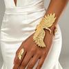 Exaggerated Phoenix Wings Necklace Gold Color Jewelry Set New Long Tassel Earrings  Women