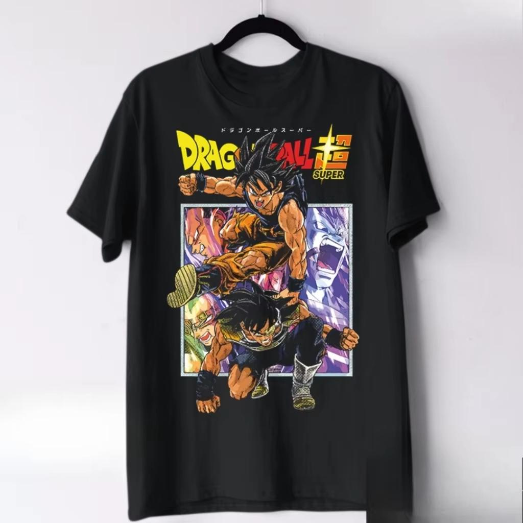 Dragon Ball 2026 Новый Горячий Летний Супер Гоку Ретро Футболка Оверсайз Унисекс Короткий Рукав Аниме Принт для Мужчин Женщин Детей Y2k