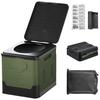 Anfiodas Портативный туалет Складной портативный туалет Автомобильный туалет с 12 упаковками коагулянта и 12 чистящими мешками Аварийный туалет Портативный туалет для