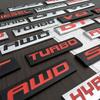 Automotive 3D Turbocharged Hybrid AWD Metal Car Sticker V6 V8 Ss Displacement Decorative Tailgate GT