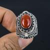 Натуральный сердолик, стерлинговое серебро 925 пробы, кольцо с ядом, подарочный размер 9 C5M07