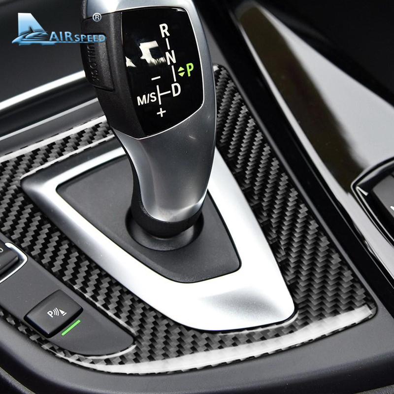 Наклейка на крышку панели переключения передач из углеродного волокна для BMW 3 серии F30 F34 320d 320i 328i 335i F36 428i 430i 435i Аксессуары