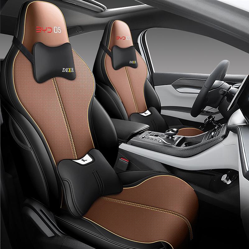 BYD Destroyer 05 Car Seat Cushion - Four Seasons, Full Surround, Five-Seat, Cartoon Design, Fits 22 Models