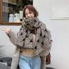 Scarf Women's Winter Korean Style New Imitation Cashmere Classic Houndstooth Plaid Long Warm Scarf Versatile High End Trendy
