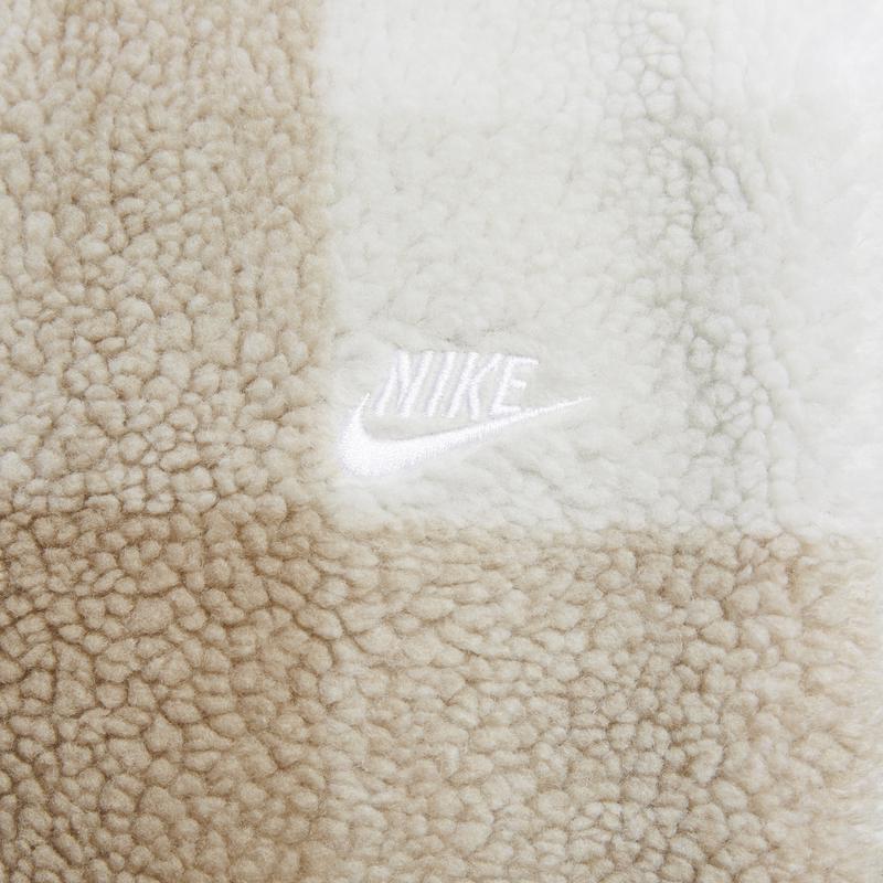 Nike Удобная мягкая флисовая куртка с воротником-стойкой Мужские куртки Khaki Sail-White Light-Bone FZ0898-247