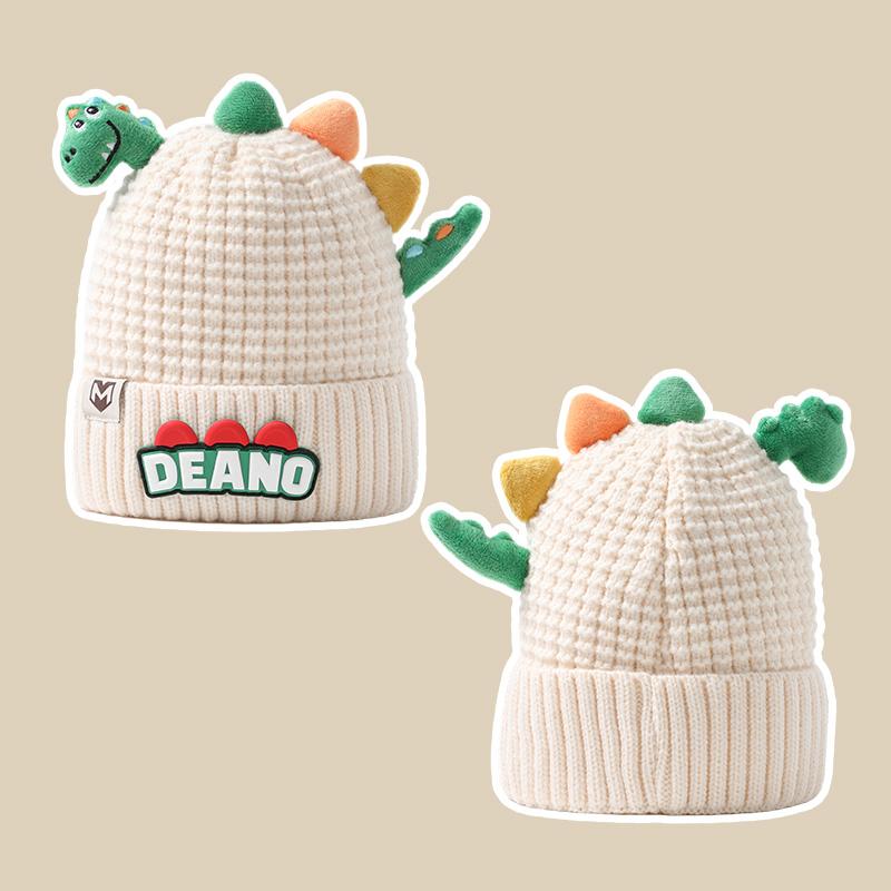High Quality Dinosaur Boys Girls Warm Outdoor Beanie Children Knitted Winter Cute Kids Hats