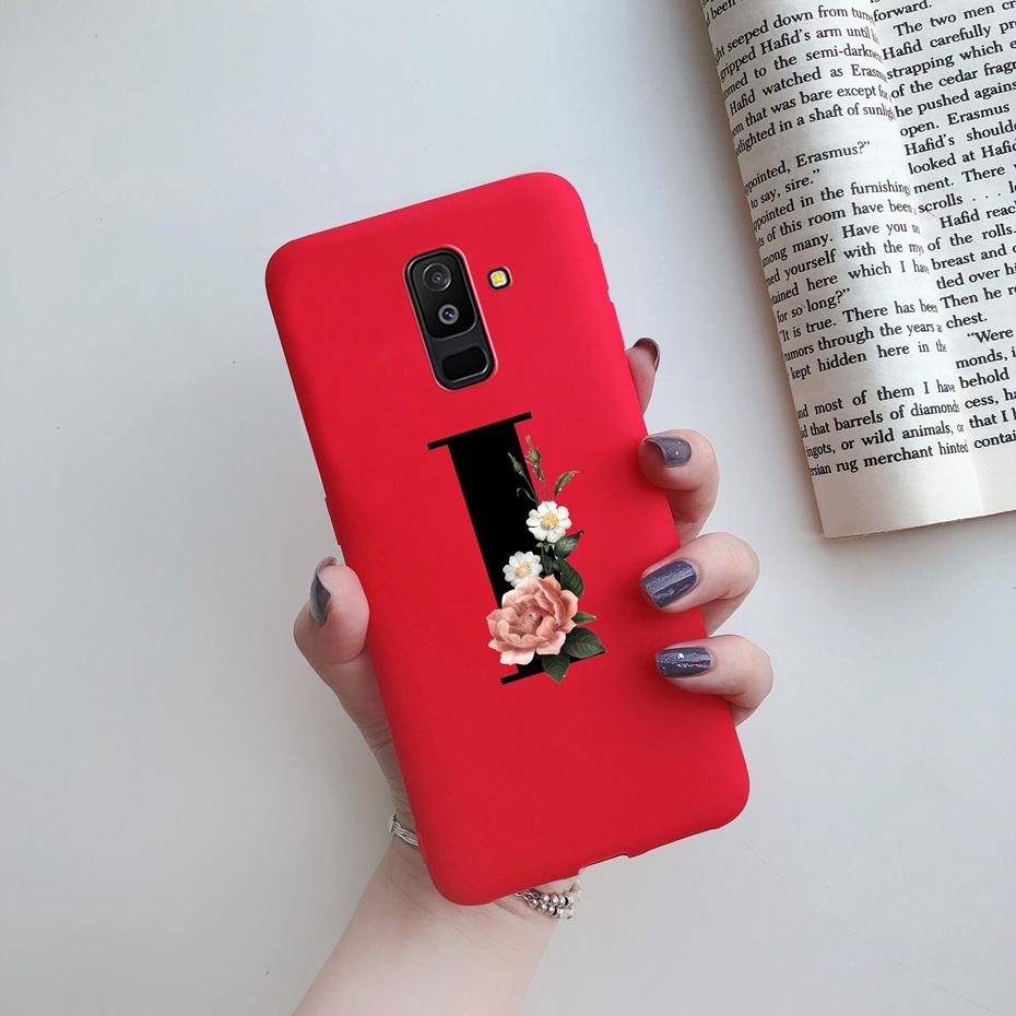 Для чехла на телефон Samsung Galaxy A6 2018 A600 A600F для Samsung A6 a 6 plus 2018 A605 A605F A6plus чехол Красивая обложка с 26 буквами