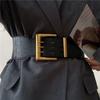 Fashionable Black Pu Elastic Waist Belt For Women Vintage Style Versatile Outfit Accessory