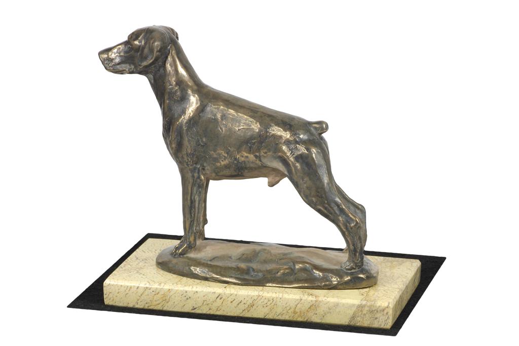 Dobermann, Doberman Pinscher, Dobie II - dog figurine, dog silhouette figurine, trophy for Art-Dog dog show exhibition