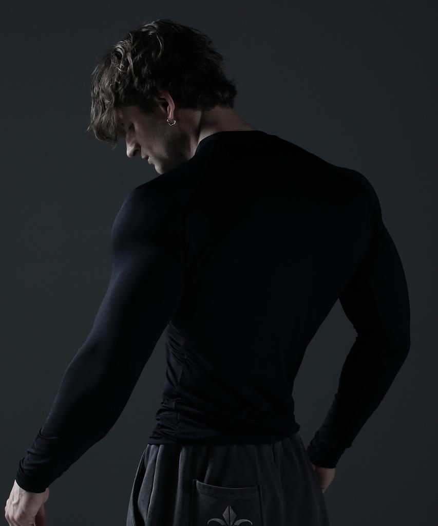 CARMID Silver Logo Compression Long Sleeve [Black]