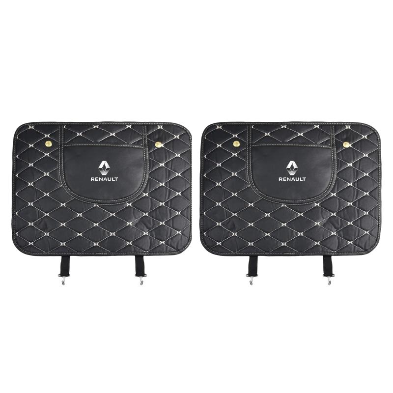 Новые кожаные автомобильные накладки для защиты от ударов ногами, чехол-протектор спинки сиденья для Mercedes-Benz AMG CLS GLC GLK W211 W221 W220 W163 W164 W203 W204 A B C E S SLK Class