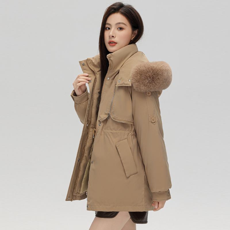 Cotton-padded Jacket Women's Short Big Fur Collar New Anti-season Winter Coat Loose School To Overcome Warm Coat.