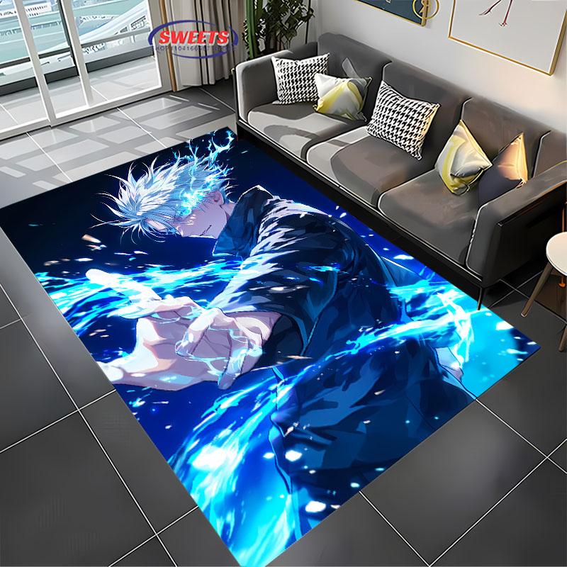 New Shelves ! Jujutsu Kaisen Gojo Satoru Carpet, Living Room Bedroom Office Kid's Room of Choice, Non-slip Machine Washable Mat