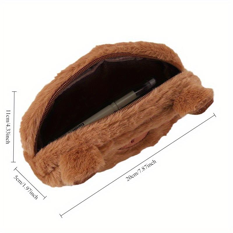 Плюшевая сумка для ручек, симпатичная мультяшная сумка для хранения канцелярских принадлежностей, большая вместительная коробка для канцелярских принадлежностей